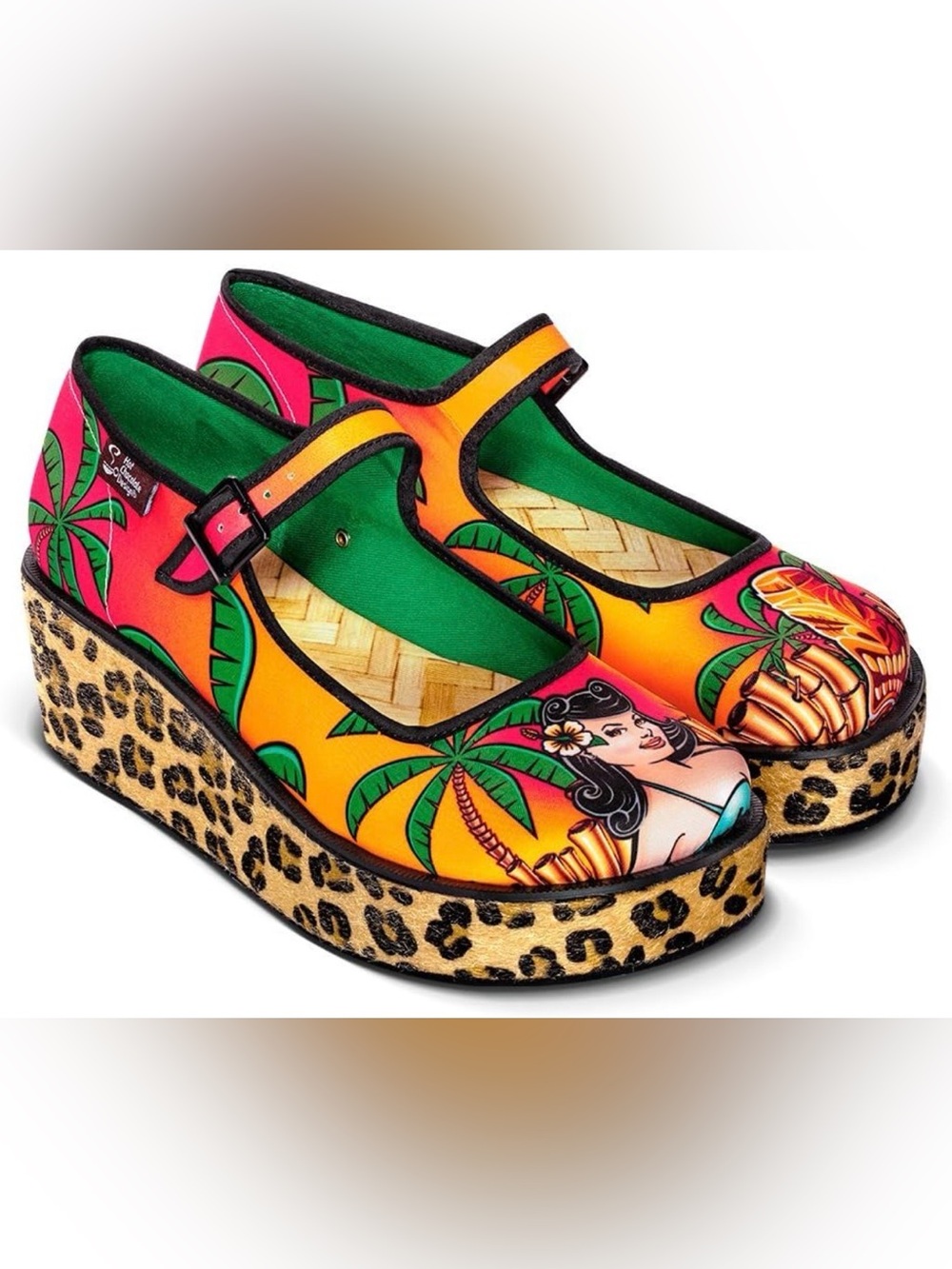Hot Chocolate Design Chocolaticas Tiki Mary Jane Platform Shoes Women’s Size 9
